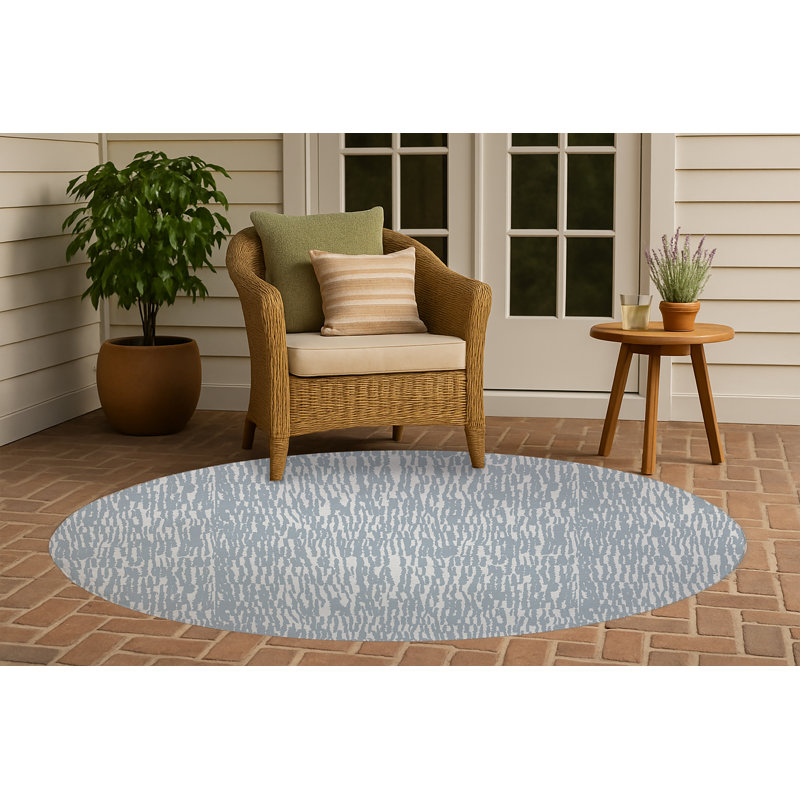 Tapis d'extérieur antidérapant Strands, Rond 5 pi