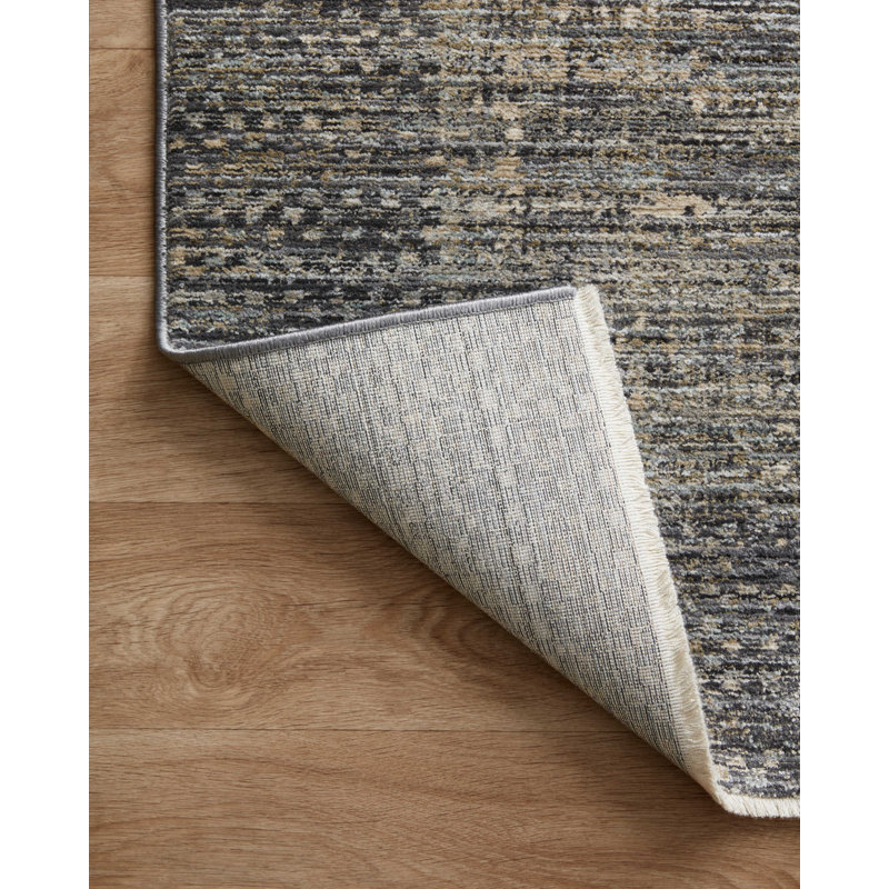 Machine Woven Polyester Area Rug in Gray, Runner 2'7" x 10'