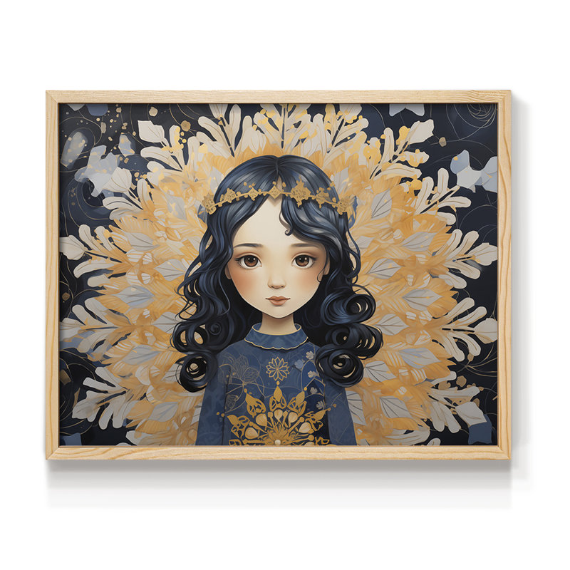 Angels From Above-CXVI -Framed Print - Restickable, 8" H x 10" W, Natural