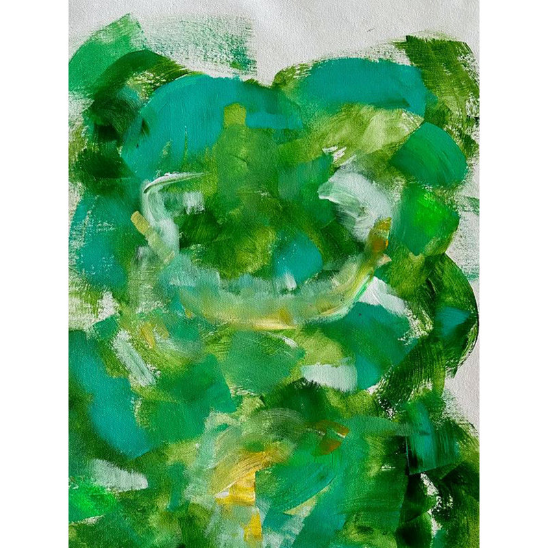 Peinture abstraite acrylique sur toile par Charulata Sridhar - Art mural texturé géométrique pour décoration intérieure contemporaine Boho