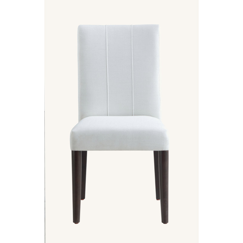 Chaise d'appoint (lot de 2), finition blanche et brune