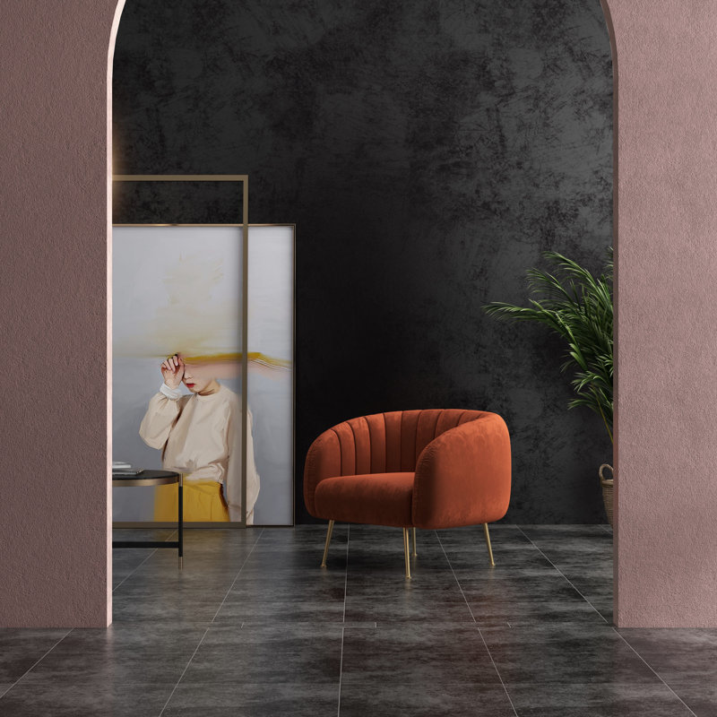 Metro Barrel Chair, Mouse Gray 