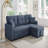 76.5" Linen Blend Upholstered Sectional With Pull-Out Bed And Chaise Storage-816543216