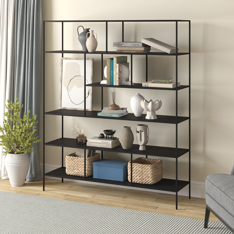 Whitmore 72" Tall Rectangular Bookcase in Blackened Bronze