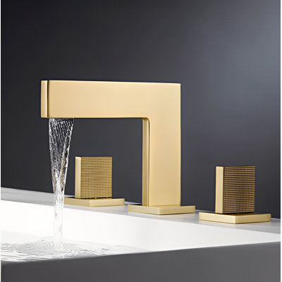 Cara-brushed Gold Wide Spread Bathroom Faucet