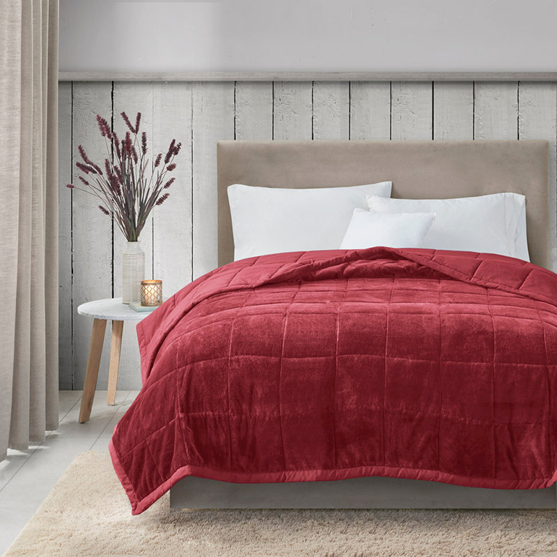 Couverture réversible en duvet HeiQ Smart, Bourgogne, Très grand lit