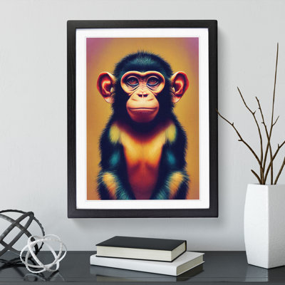 A Young Monkey No.2 1 Piece Single Picture Frame Wall Art