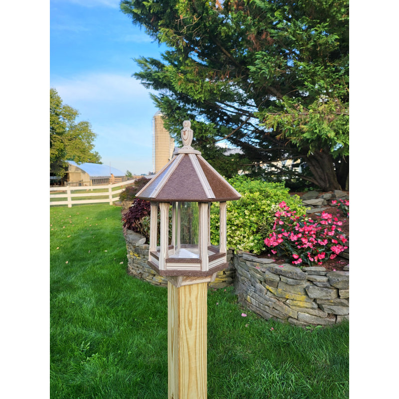 Mangeoire pour oiseaux faite à la main Amish, bois d'œuvre en poly, résistant aux intempéries