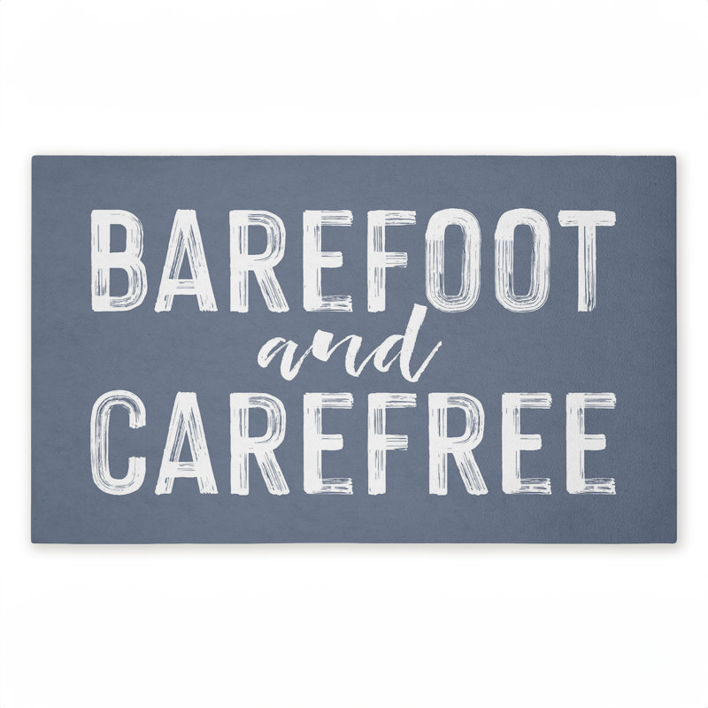 Paillasson Barefoot and Carefree Summertime, Pieds nus et sans souci l'été