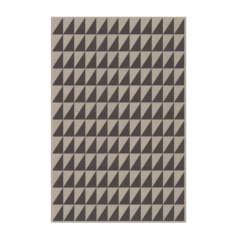 Tapis noir/brun tissé à la machine, Rectangle 5 pi x 7 pi