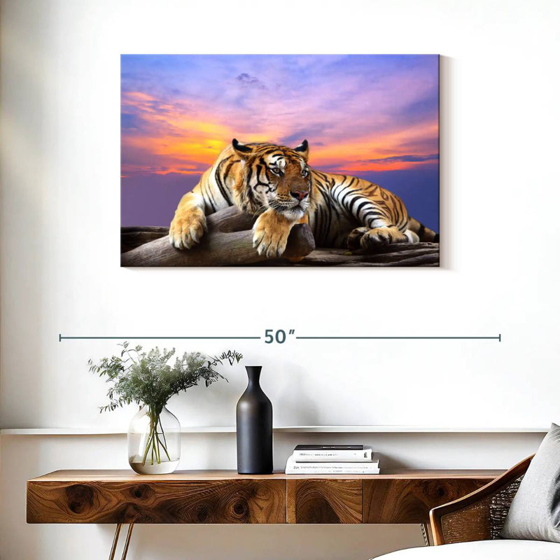 Lounging Tiger, 24" H x 36" W