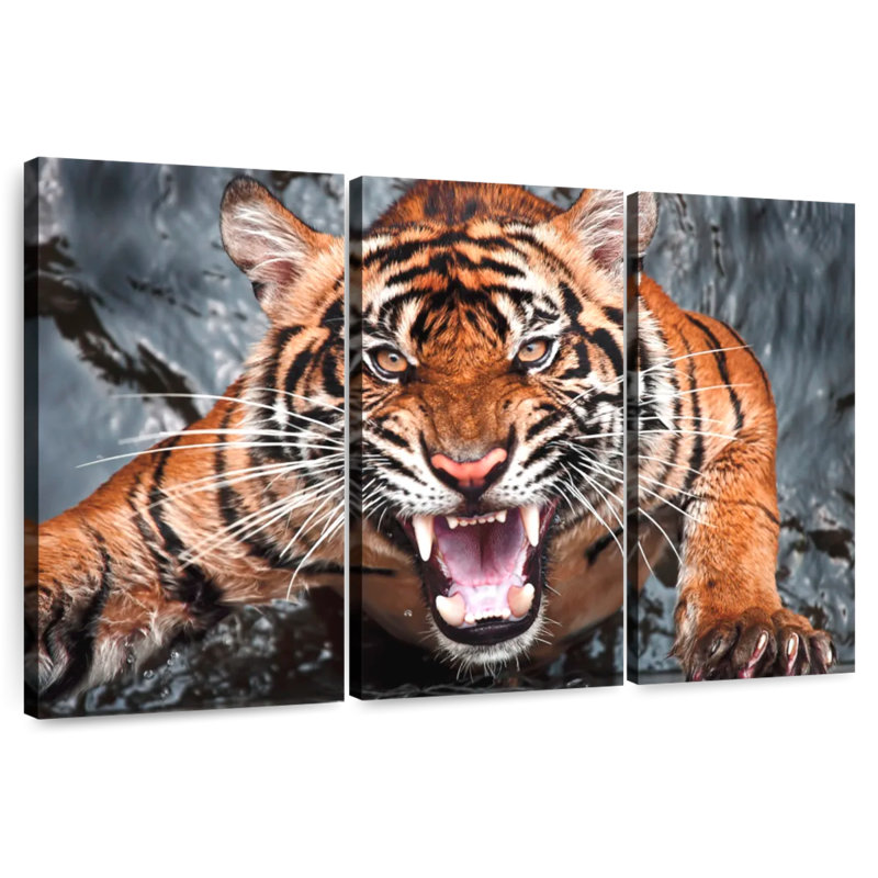 Famous Tiger Fury, 36" H x 57" W