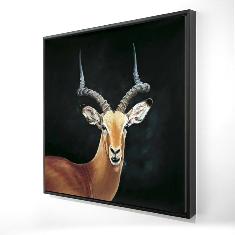 Antilope - Toile brune encadrée pour la décoration intérieure