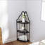 Étagère d'angle à 3 niveaux, étagère autoportante pour bibliothèque, petite étagère pour plante, salon, bureau à domicile, cuisine, petit espace