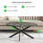 Cesarino Marble Effect Round Coffee Table - Glass Topped Metal Leg Centre Table-1321458039-1321458036