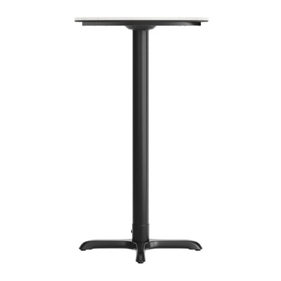 Plateau de table commercial à surface lisse avec base entrecroisée à hauteur de barre