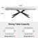 78.74'' To 110.24'' Rectangular Extendable Dining Table With Sintered Stone Top For 8-10
