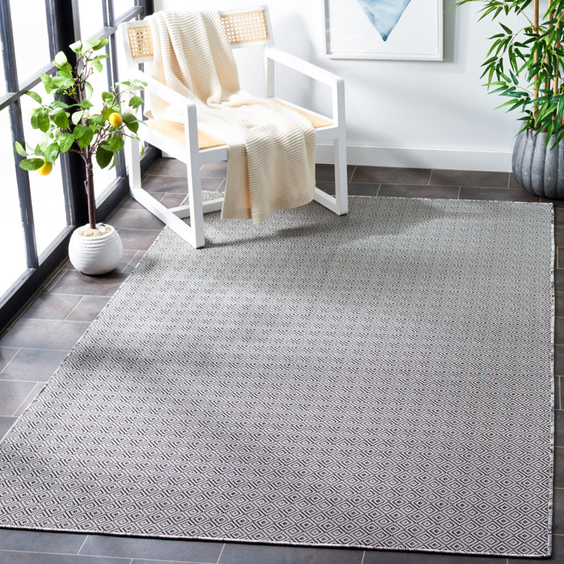 Tapis d'intérieur / extérieur à motif géométrique Lewisetta Performance, Rectangle 4 pi x 6 pi