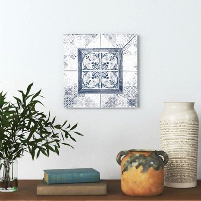 Indigo Geometric Design - reproduction d'art sur toile