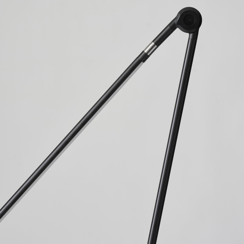 Libra 54.5" Modern Industrial LED Floor Lamp with Rotating Base and 3-Way Dimming, Black