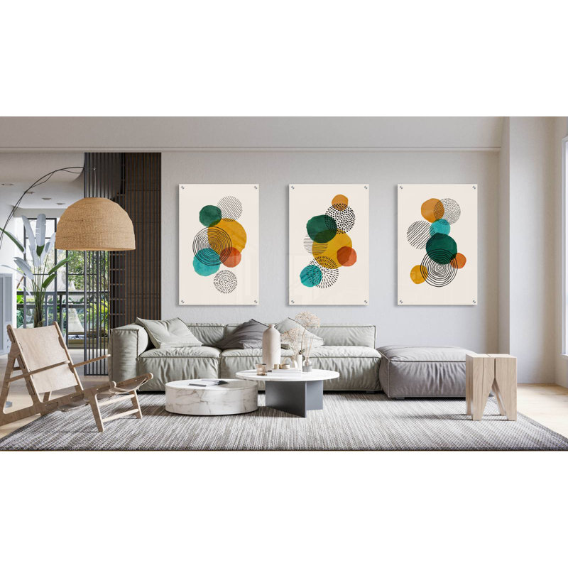 Cercles - ensemble de 3 reproductions sans cadre