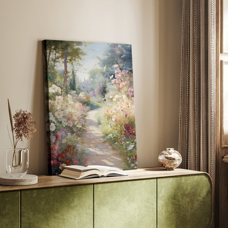 Imprimé floral rétro CCXCV III - galerie sur mesure, H 27 po x l 18 po
