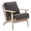 Chaise avec accoudoirs en lin 28,35 po Dez-87868521