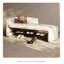 Minimalist modern solid wood leather upholstered shoe storage bench-2003400974