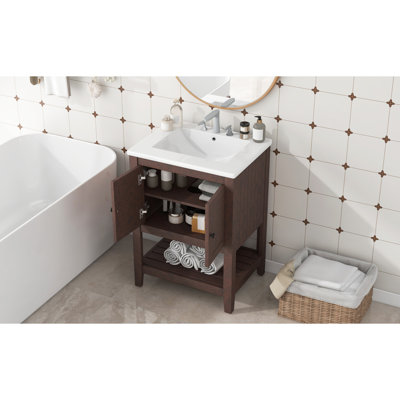 Meuble-lavabo moderne en céramique avec meuble-lavabo moderne et élégante
