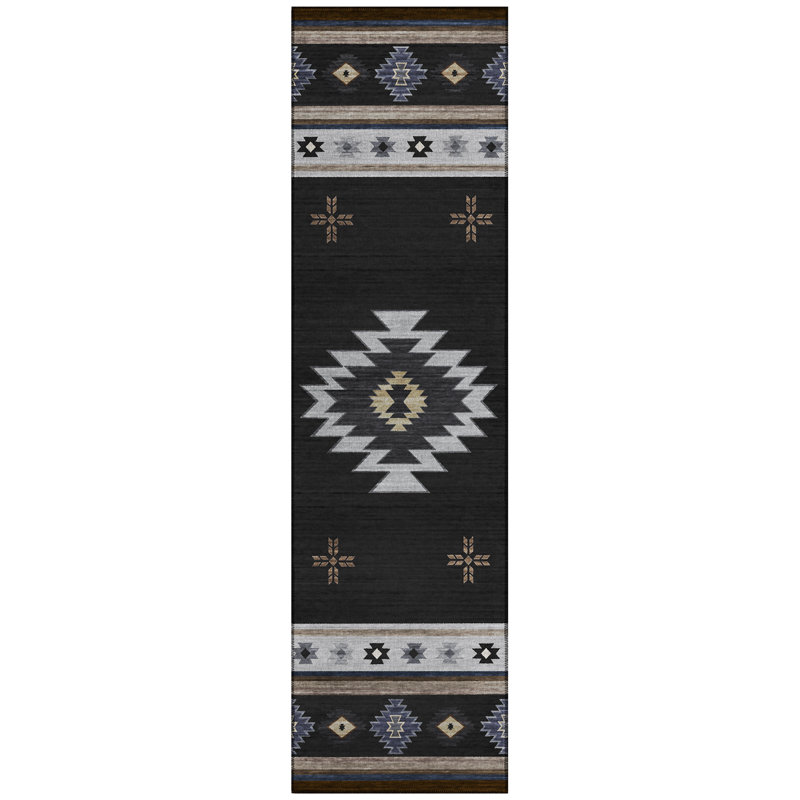 Bilyeu Washable Southwestern Indoor / Outdoor Rug, Runner 2'3" x 7'6"
