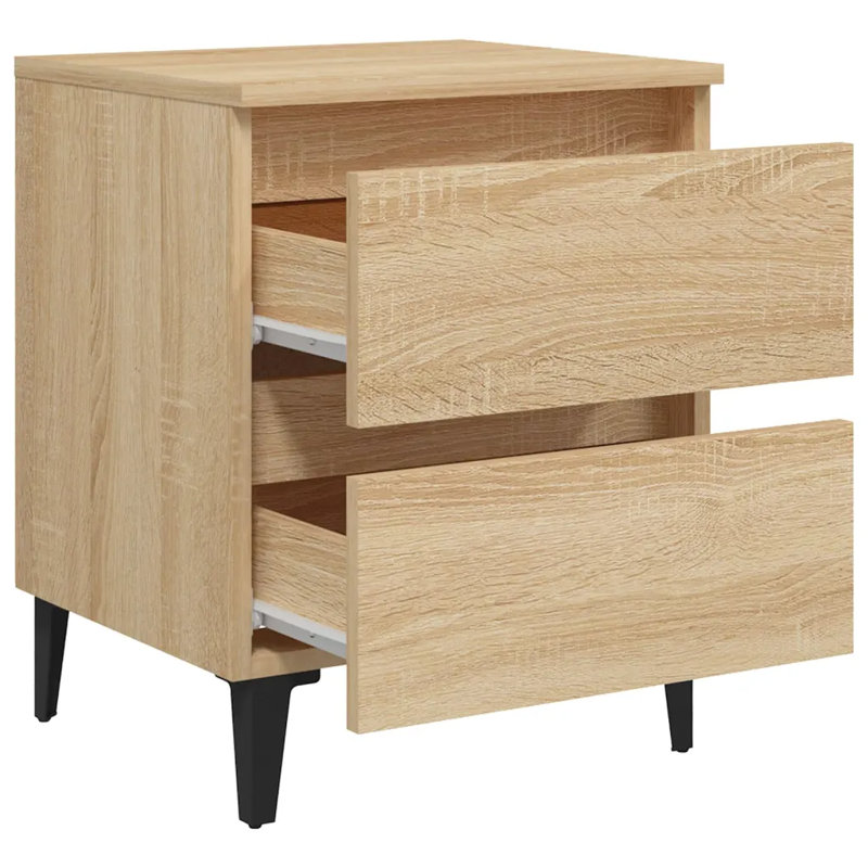 40 cm W Bedside Table, Sonoma Oak, 1
