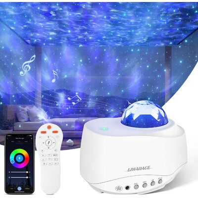 Liwarace Galaxy Projector Star Projector Night Light Bluetooth Music Speaker Remote Control -  SKE-BH08