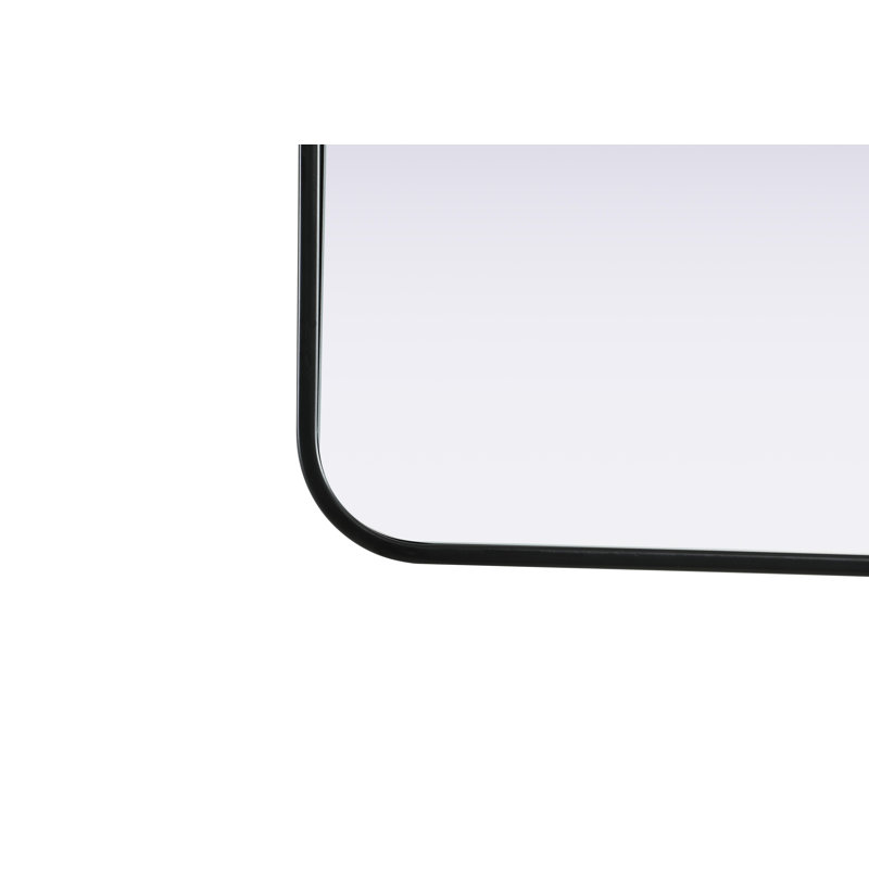 Erath Contour Metal Mirror, 40" x 24", Black