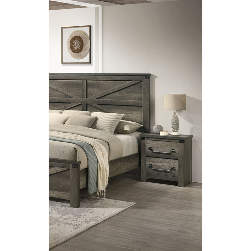 Table de chevet Farmhouse Rustic Grey