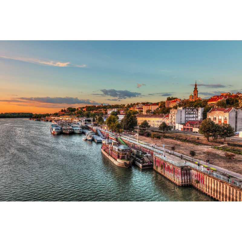 Anacari, port de Beograd, sur toile, H 8 po x l 12 po