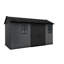 Remise de rangement extérieure en résine durable Keter Newton Plus avec plancher et portes doubles pour meubles de jardin et outils, gris graphite (6 tailles disponibles)-100403872