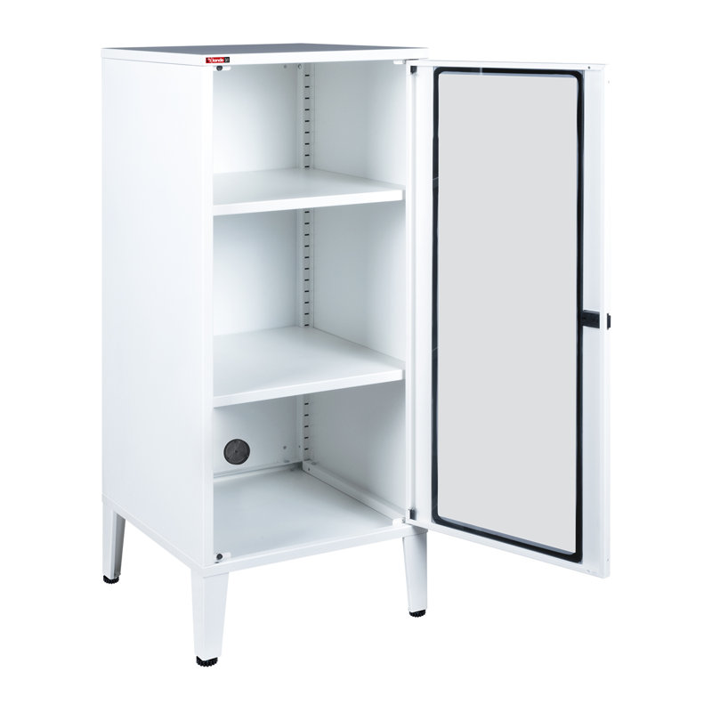 Armoire de rangement à 2 tablettes, Blanc mat