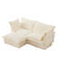 Canapé modulaire convertible polyvalent avec coussins détachables et repose-pieds pour la détente