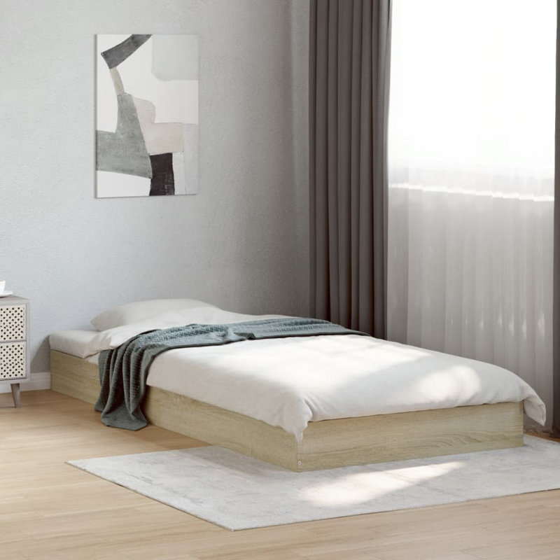 Vidaxl Bed Frame Small Single, Natural