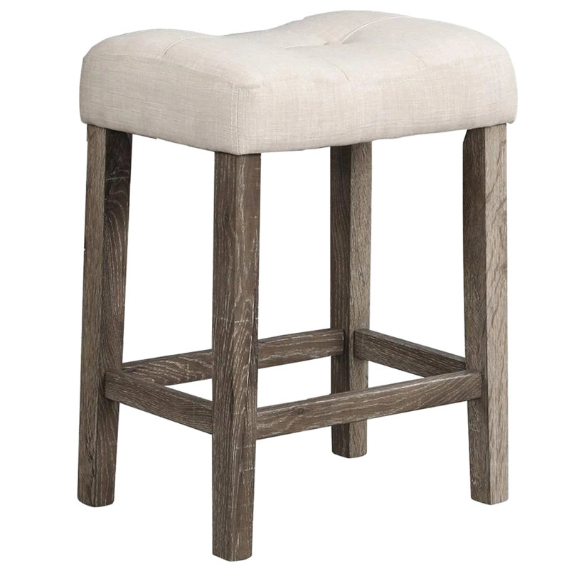 Tabouret de bar à hauteur de comptoir de 2 au design transitionnel, finition chêne, avec repose-pieds et siège, lin en bois d'ingénierie - mélange pour petits espaces de salle à manger, style 2, structure tonique, espaces