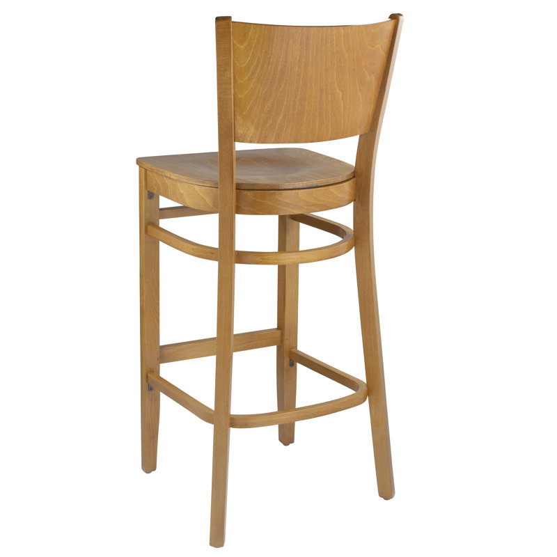 Calina Counter Stool with Solid Wood Frame, Cherry, Counter Stool (24" Seat Height)
