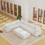 Canapé modulaire rembourré en lin 8 pièces Kenda-353127164