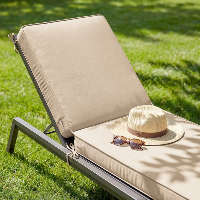 Coussins de chaise longue d'extérieur 4 po l 26 po x L 80 po, 2, L 26 po x P 80 po, Sable