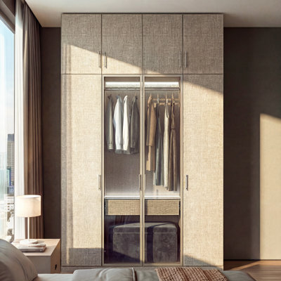 100.8'' H X 63'' W Linen-Textured Armoire