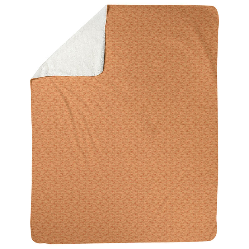 Couverture à treillis hexagonal Katelyn Elizabeth, l 52,5 po x L 62,5 po, Orange