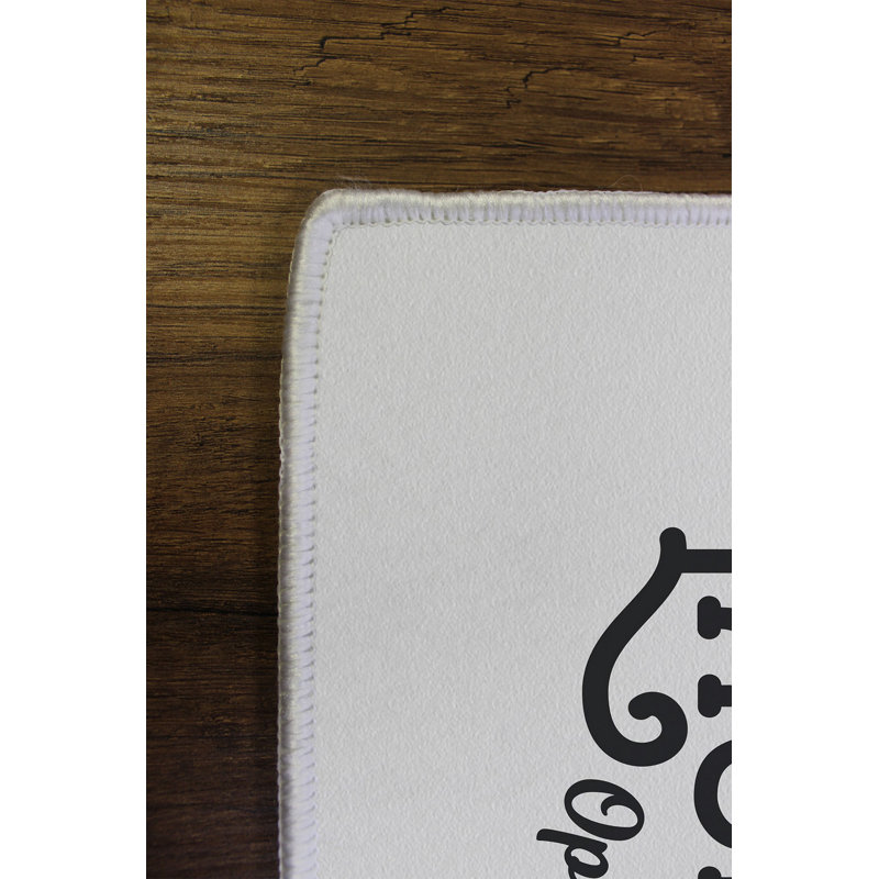 Tapis noir / gris en polyester tissé à la machine, Rectangle 2 pi 7 po x 3 pi 11 po