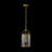1-Light Cage Clear Glass Cylinder Single Pendant