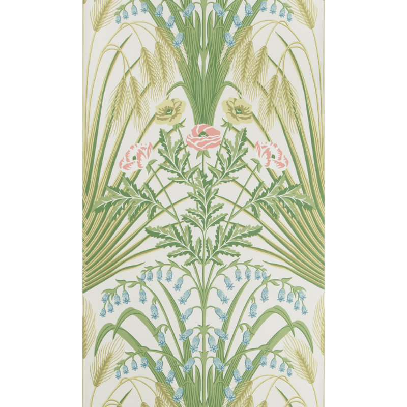 Floral Wallpaper Roll, Green/Yellow