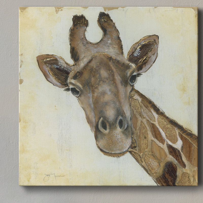 " Patterned Giraffe " Print, 10" H x 10" W x 1" D
