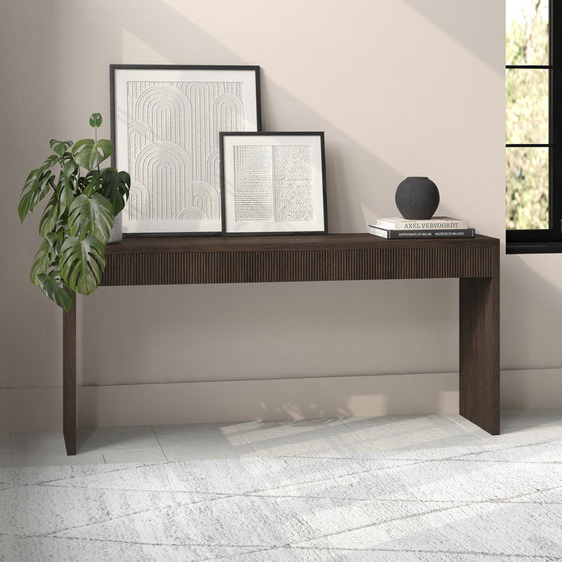 Console Lawrence, Brun aulne, H 29,5 po x l 64 po x P 15 po